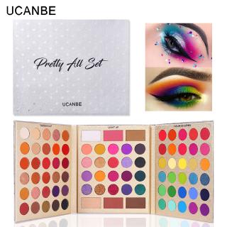 UCANBE Pretty All Set Eyeshadow Palette Bộ quà tặng ngày lễ Pro 86 màu Bộ trang điểm Matte Shimmer Eye Shadow Highlighters Contour Blush Powder All In One Pallet trang điểm