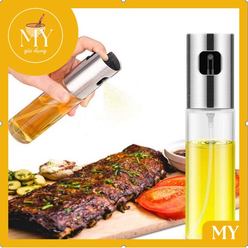 Bình xịt dầu ăn thuỷ tinh 100ml phung sương cao cấp an toàn cho sưc khoẻ