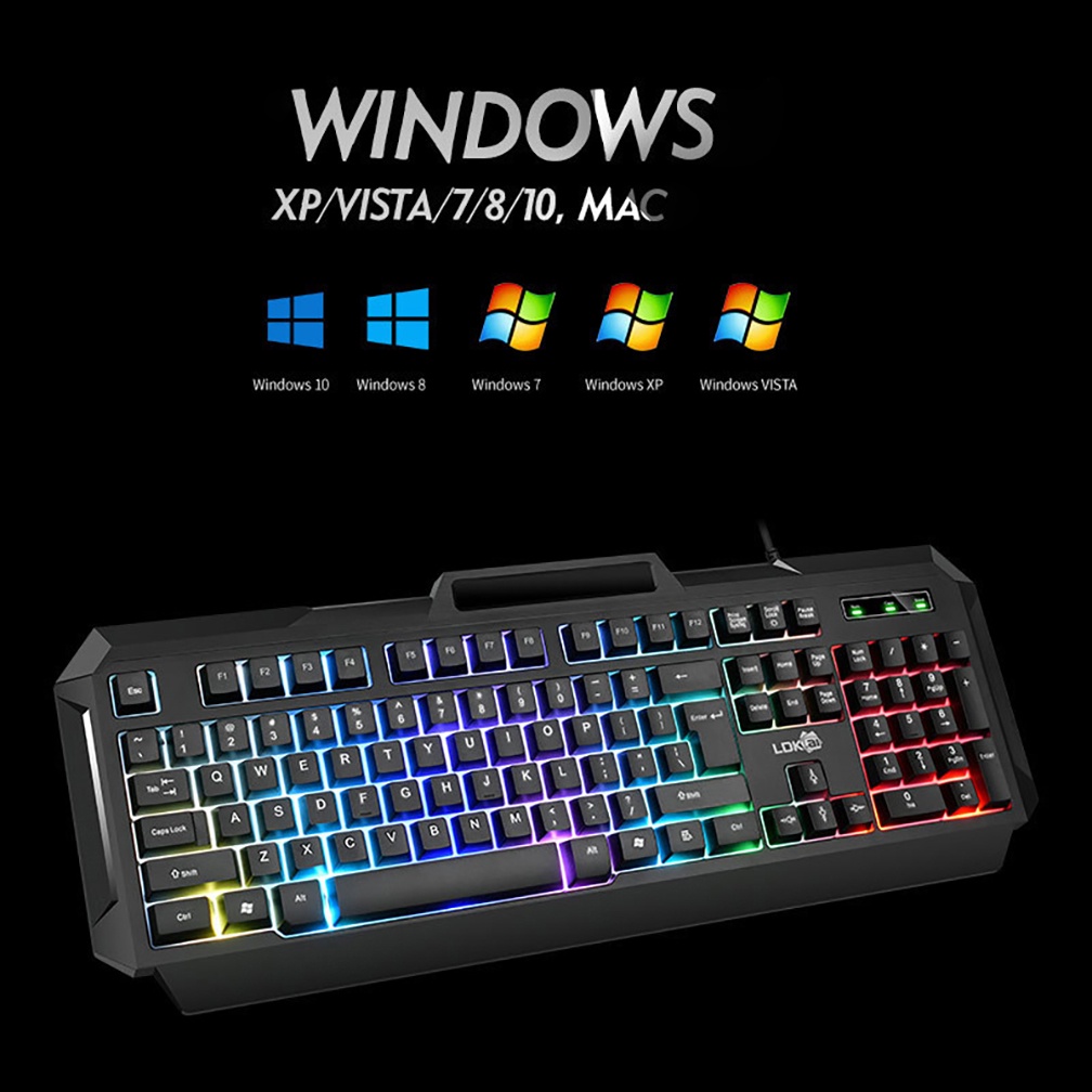 Bàn Phím Máy Tính Gaming SIDOTECH V5 PRO có dây LED RGB công thái học chống nước dành cho dân văn phòng và game thủ | BigBuy360 - bigbuy360.vn