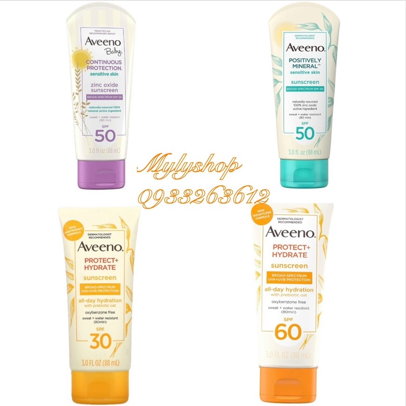 Kem chống nắng Aveeno Protect + Hydrate Sunscreen Broad Spectrum SPF 60