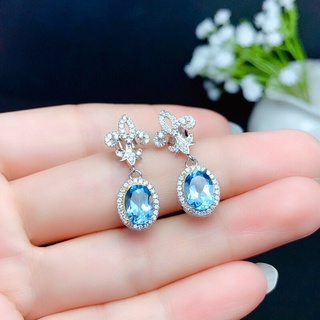 Sản phẩm mới: Bông tai aquamarine kim cương - Trang sức thời trang cho bé gái