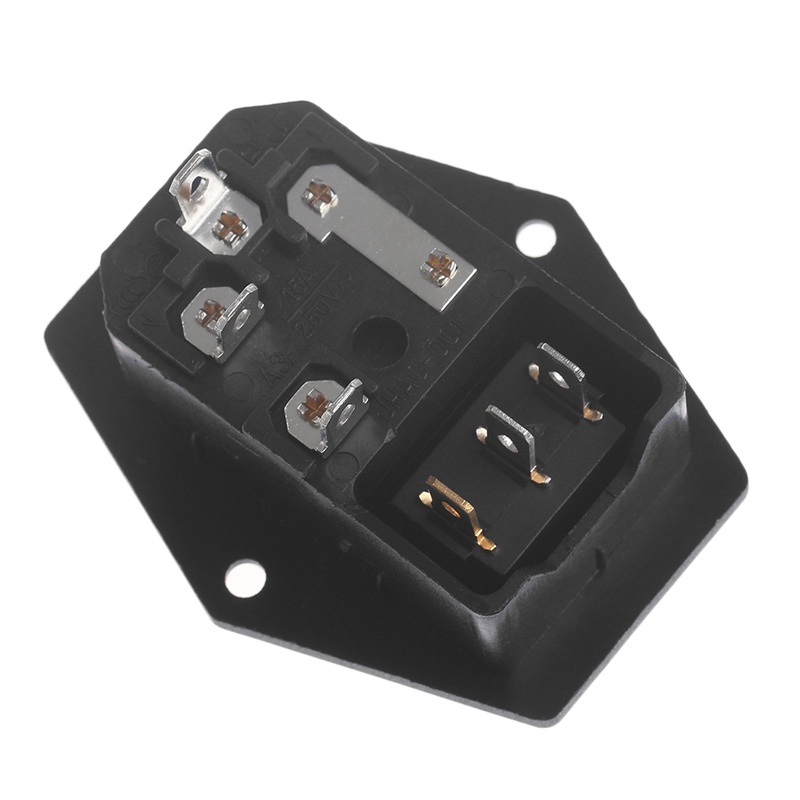 POP 10Amp 250V Đầu vào Mô-đun phích cắm Ổ cắm điện nam có cầu chì Công tắc 3 chân IEC320 C14
