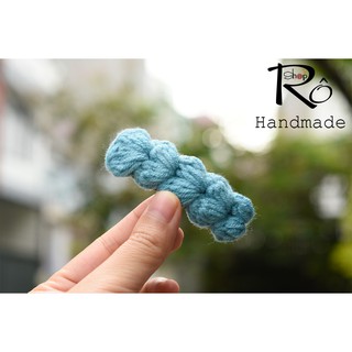 Kẹp tóc thắt bính cho nữ và bé gái dễ thương 6.5cm |Cặp tóc len Handmade hàng đẹp |Shop Rô Handmade