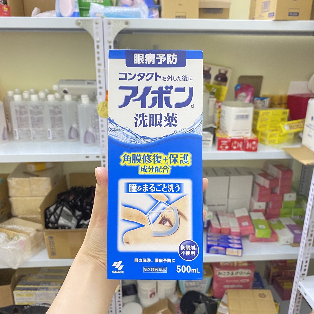 Nước rửa mắt Eyebon W Vitamin Kobayashi Nhật Bản 100ml / 500ml