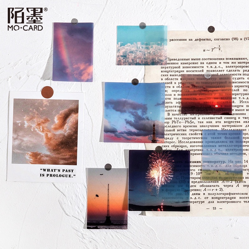 sticker dán trang trí sổ 45 miếng phong cảnh lãng mạn HD172-K60 DIY Crafts, Scrapbook, Journal, Diary, Planner