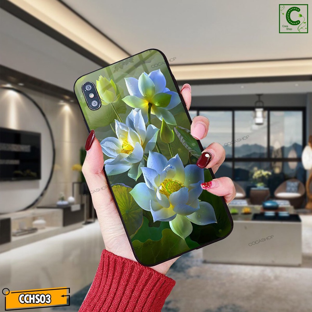 Ốp lưng iphone mặt kính in hình siêu đẹp  - Đóa sen trắng hoàn hảo  - 6/6plus/6s/6splus/7/7plus/8/8plus/x/.....