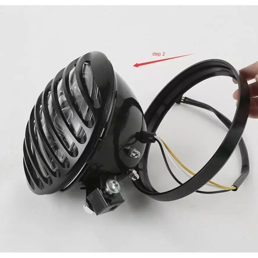 Vỏ Vỉ Nướng Đèn Pha Led CNC 5.75 "5 3/4" Dành Cho Harley Davidson Sportster