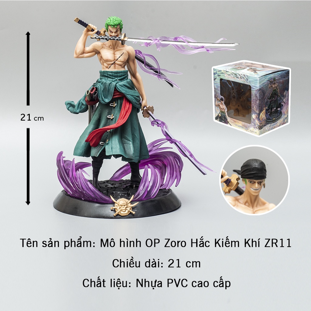 Mô hình One Piece Roronoa Zoro Thế Giới POP cao cm Nặng G Mô Hình Zoro trang trí