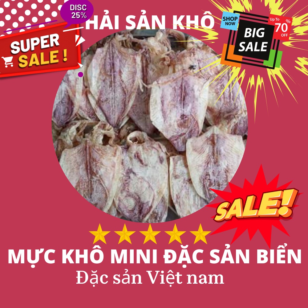 Khô mực mini nhỏ, dùng để nấu hủ tiếu nấu nước lèo,rim kho , ngào ,chất ...