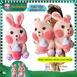 THÚ NHỒI BÔNG THỎ ÔM BÌNH SỮA SIÊU TO KHỔNG LỒ ÔM NGỦ - GẤU BÔNG THÕ ÔM BÌNH SỮA - NGỌC SUSI