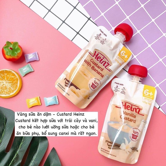 Váng Sữa Heinz Custard 120g, cho bé từ 6 tháng trở lên Úc hanzomart