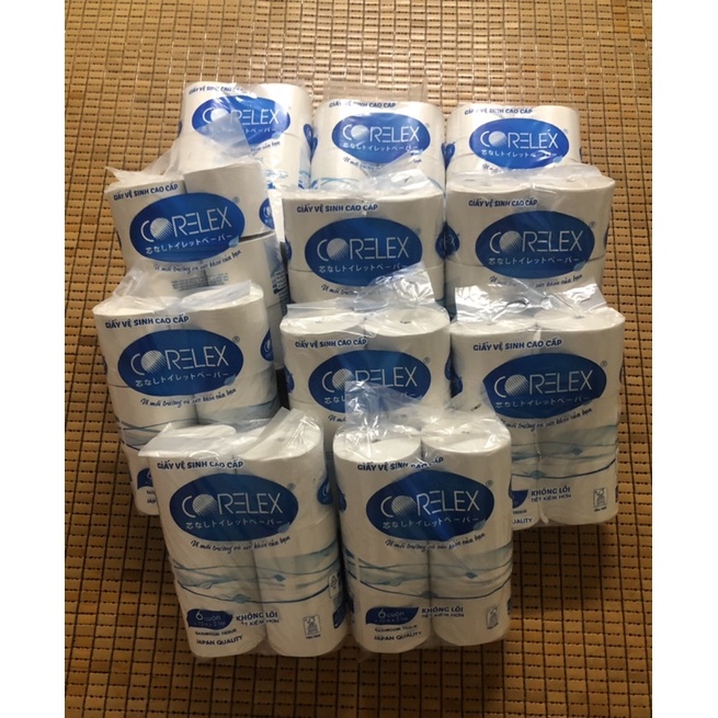 GIẤY VỆ SINH CORELEX KHÔNG LÕI XUẤT NHẬT 75M 6 CUỘN | Shopee Việt Nam