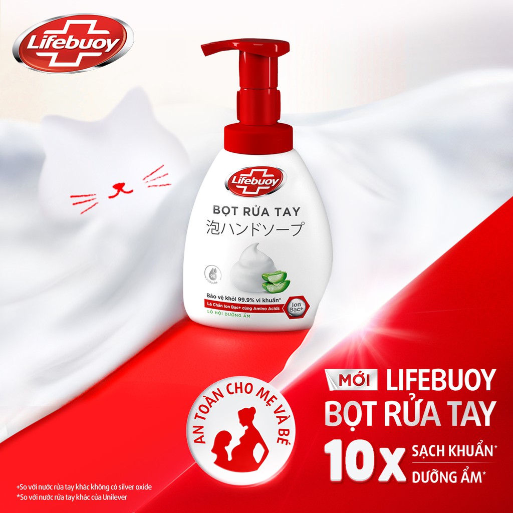 Ảnh [Date 7/2025] Bọt rửa tay dưỡng ẩm Lifebuoy hương Lô Hội 250ml 4