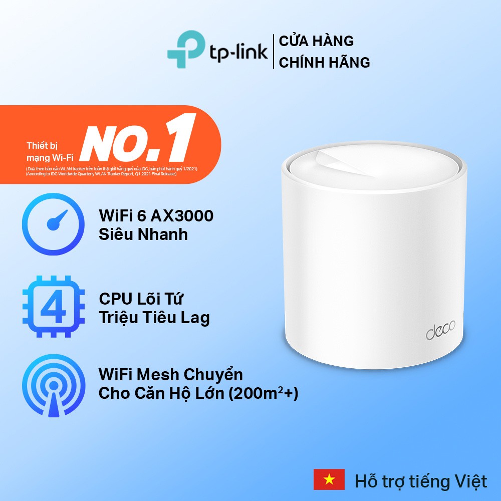 Bộ Phát Wifi Mesh TP-Link Deco X20 (1-pack) Wifi 6 AX1800
