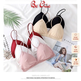 Áo Ngực Nữ , Áo Bra Thun nâng ngực phối viền chun kèm dây nhỏ điệu đà mã B8819 BC_CHIC LINGERIE