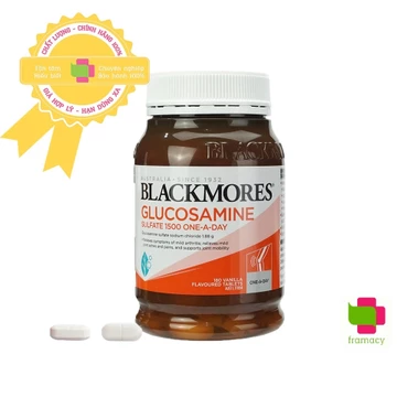 Viên uống xương khớp Blackmores Glucosamine Sulfate 1500, Úc (180 viên) giúp tái tạo sụn khớp, giảm đau sưng khớp
