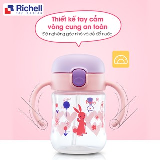 Cốc tập uống 2in1 T.L.I Richell Nhật Bản 200ml (Cho bé 7m+)