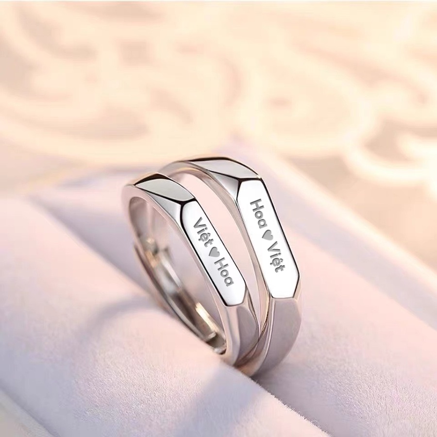 nhẫn đôi vàng trắng
