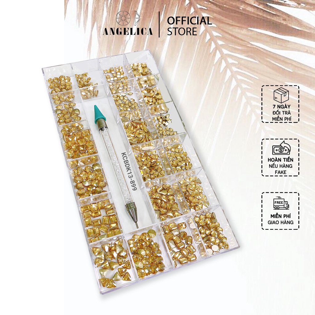 Combo Khay Đá Nail Chân Bằng Kèm Phụ Kiện Móng ANGELICA KCB-549