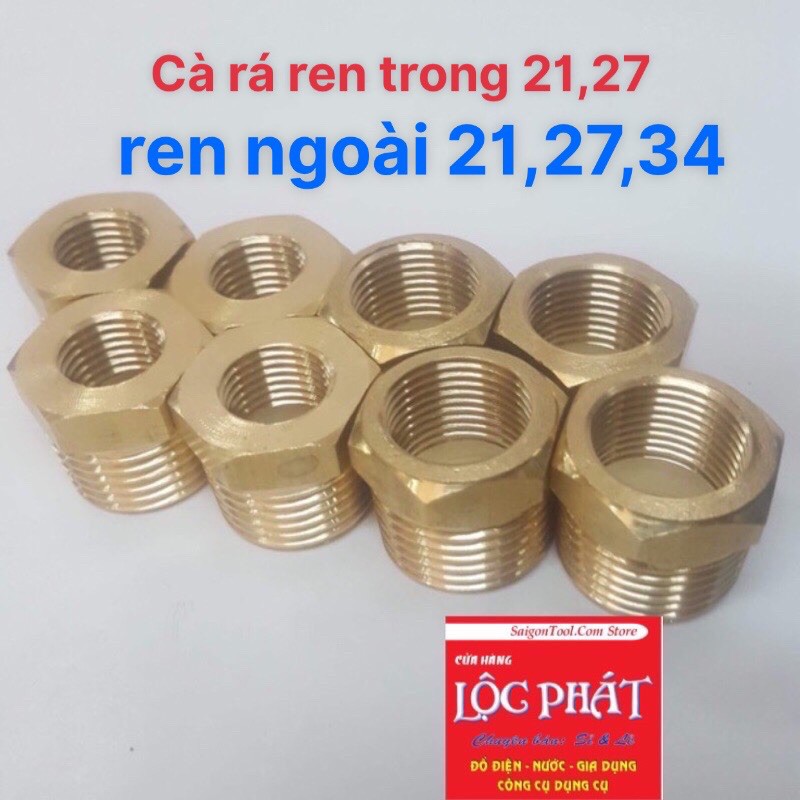 Đầu nối ren trong, ren ngoài thau (cà rá thau) - nhiều kích cỡ | Shopee ...