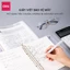 Sổ Còng Deli Bìa Sổ Còng Sắt Nhựa A4 B5 A5 Sổ Tay Binder Thay Được Giấy Kẻ Ngang Caro Làm Sổ Ghi Chép