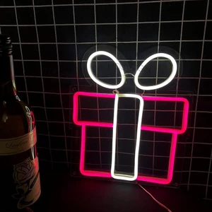 Đèn Trang Trí Led Neon Sign Hình Hộp Quà