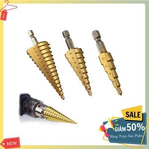 Bộ 3 mũi khoan bước khoan được nhiều cỡ lỗ trong 1 mũi khoan