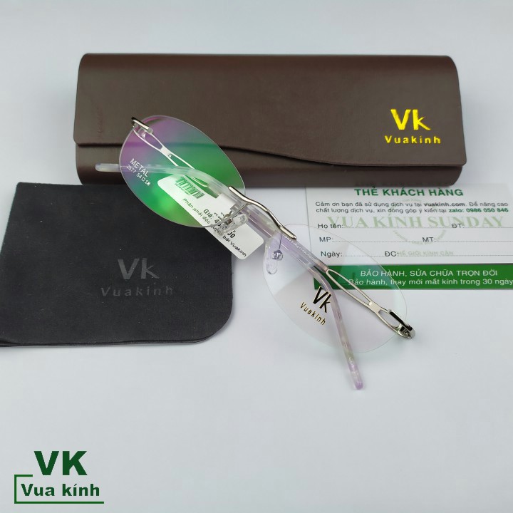 Gọng kính cận khoan không viền VK73