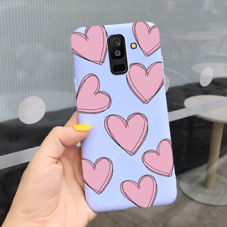 Ốp Điện Thoại Silicon TPU Mềm Hình Bò Sữa Trái Tim Cho Samsung Galaxy A6+ SM-A605G / A6 2018 SM-A600F SamsungA6 A6 Plus (2018)