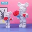 Xếp hình gấu bearbrick cầm hoa size to 55cm