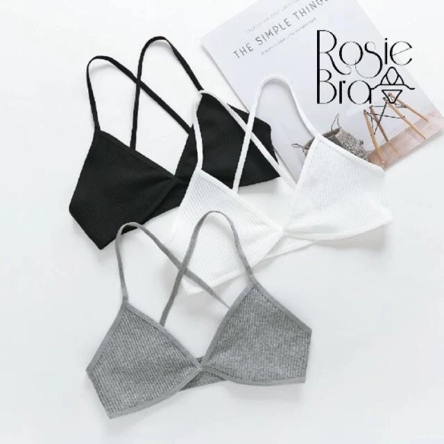 Áo Bralette Cotton Siêu Mỏng Dây Chéo Không Móc, Áo Lót Không Gọng Không Đệm Mềm Mịn Tự Nhiên Cá Tính B246 l Rosie Bra