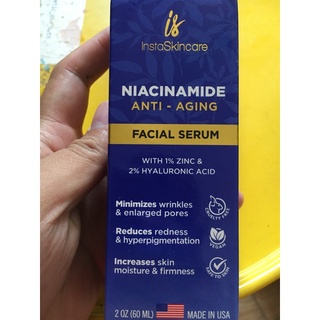 InstaSkincare Niacinamide Serum cho khuôn mặt 10% với kẽm 1% Vitamin B3 cho da mặt Serum làm sáng da để thu nhỏ lỗ chân