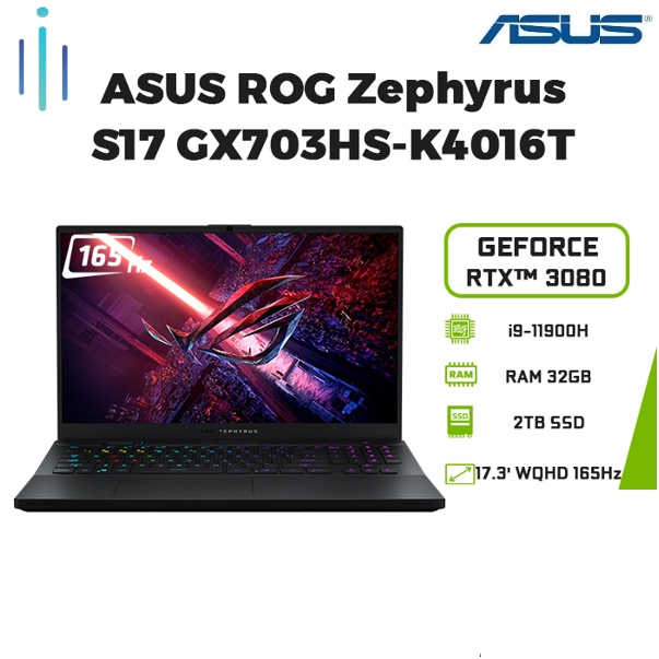 ASUS ROG Zephyrus S17 GX703HS, i9-11900H, 17.3, 32 GB