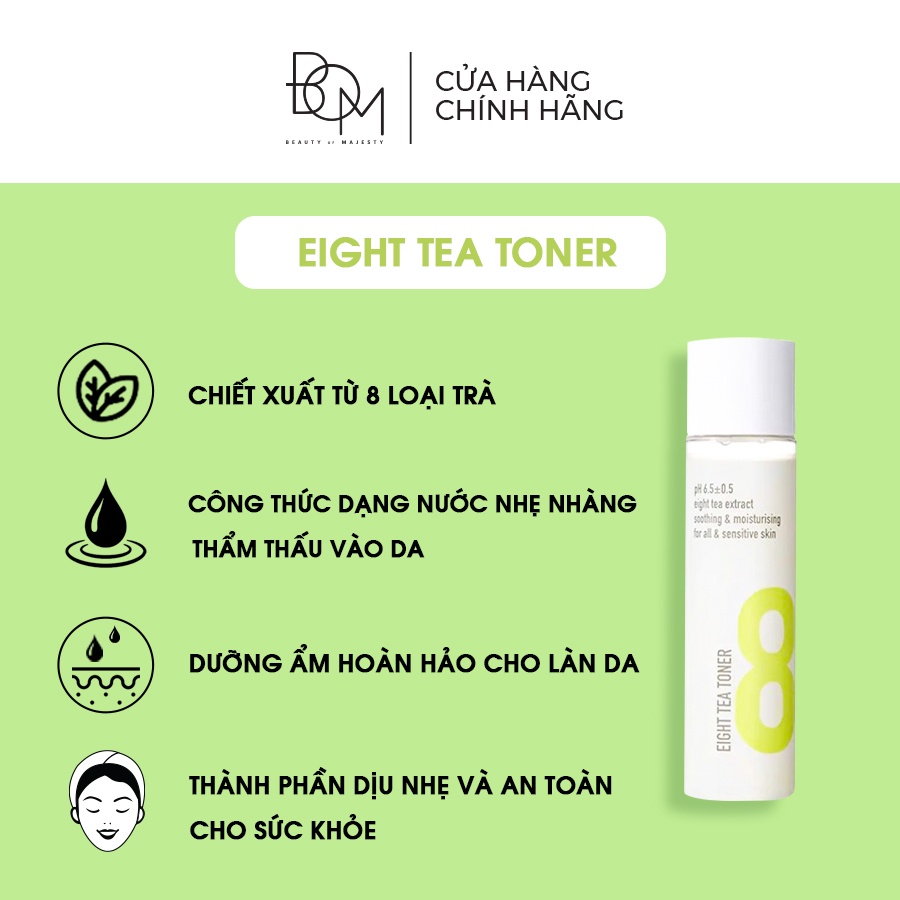 Ảnh Bộ đôi chăm sóc da nước cân bằng và kem dưỡng Bom Eight Tea 3
