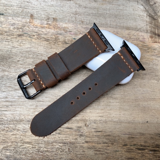 Dây đeo dành cho apple watch ( kèm khoá ) da sáp ngựa điên. APW2