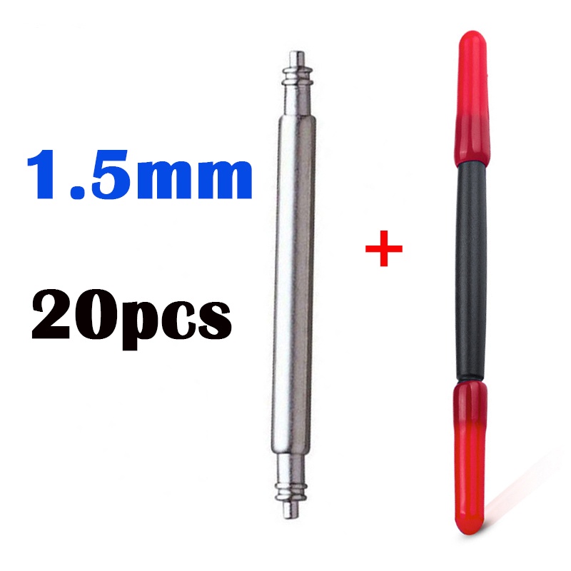 Bộ 20 Chốt Lò Xo 1.5mm Dài 20mm 22mm Bằng Thép Không Gỉ Dùng Sửa Chữa Đồng Hồ
