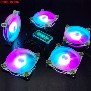 Quạt Tản Nhiệt, Fan Led ARGB Coolmoon & Bộ Hub Coolmoon + điều khiển ...