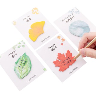 3 Note Ghi Chú Lá Cây - Thỏ Hồng VPP