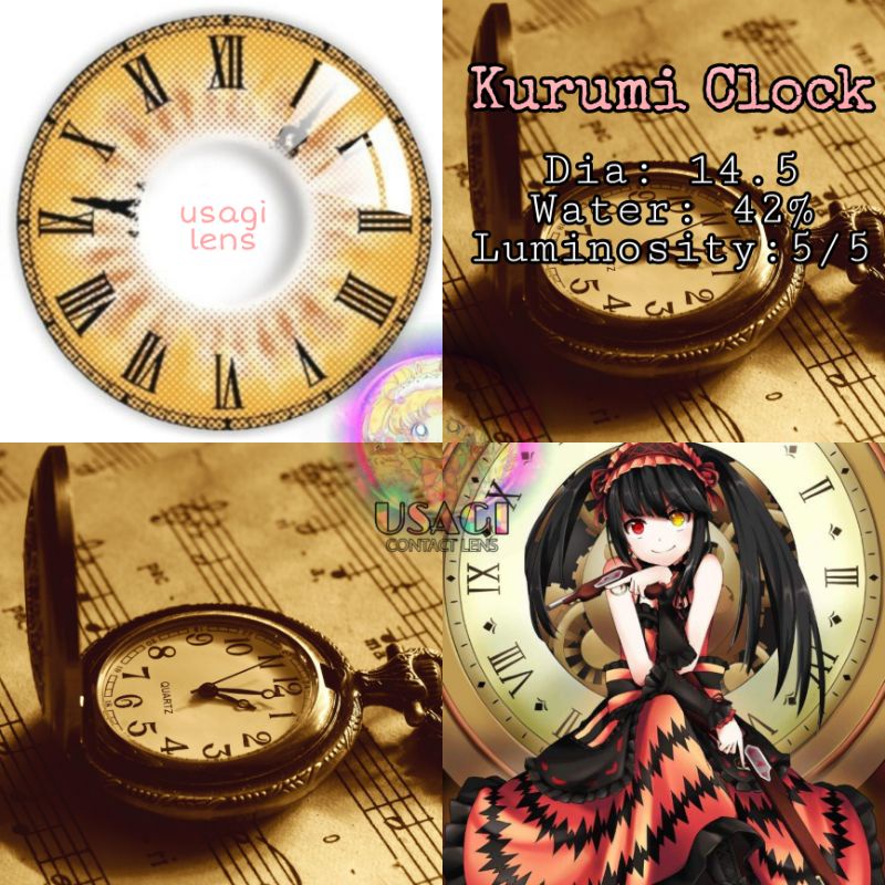 Kurumi Clock kính áp tròng đồng hồ Kurumi Date A Live hàng cao cấp