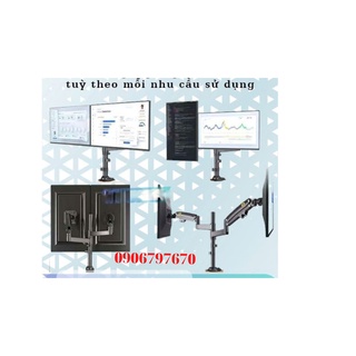 Giá Treo 2 Màn Hình NB - H180 17 - 30 Inch - Tay Treo Màn Hình Kép Xếp Màn Trên Dưới