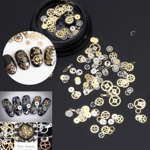 Set 60 phụ kiện tự làm trang sức nhựa resin khung UV thiết kế bánh răng bánh cóc đồng hồ hỗn hợp