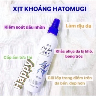 Xịt khoáng dưỡng ẩm, sáng da Hatomugi Nhật Bản