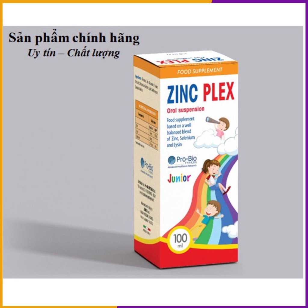 Siro bổ sung Kẽm ZINC PLEX 100ml – Tăng Đề Kháng, Kích Thích Tiêu Hóa, Giúp Trẻ Ăn Ngon Miệng