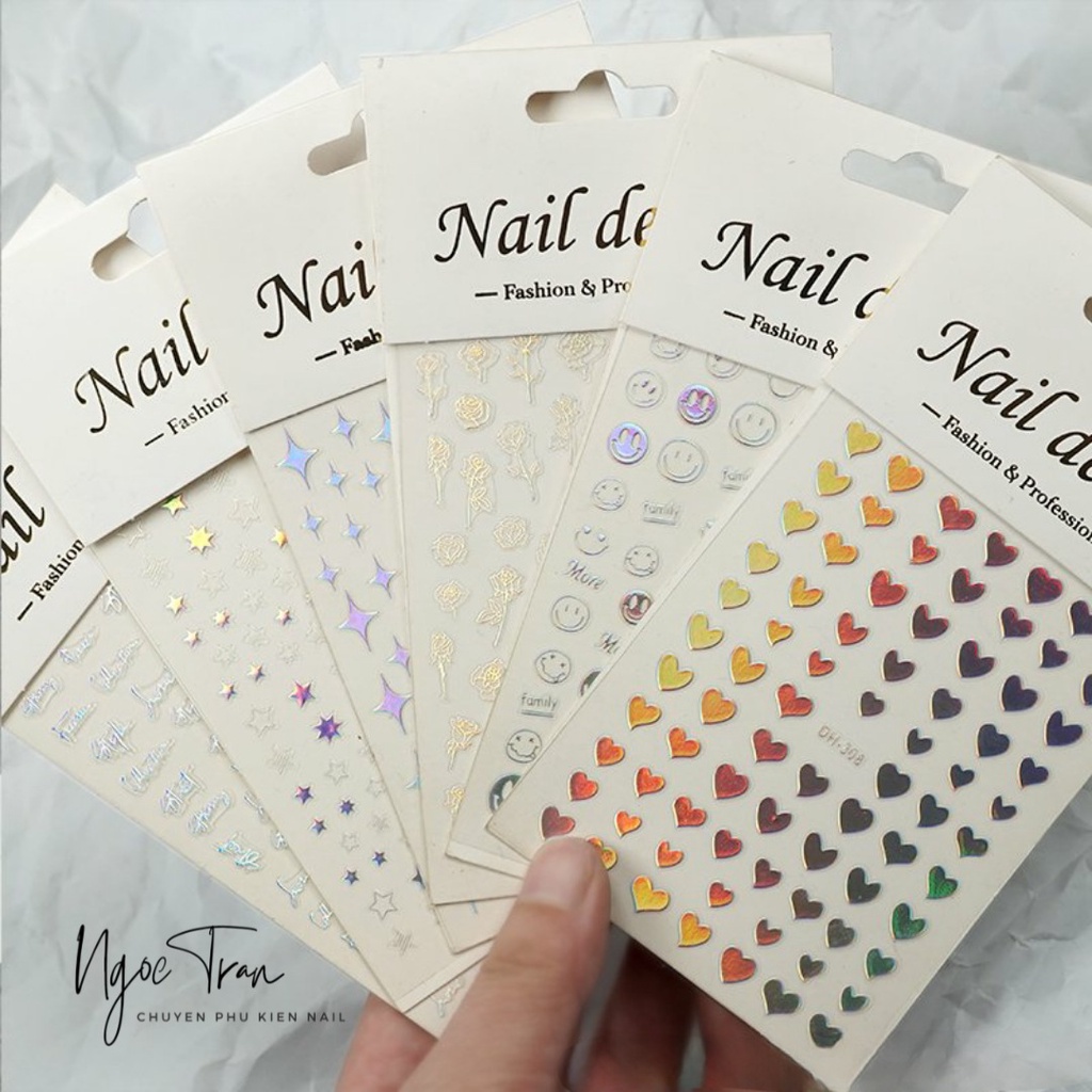 Sticker Nail Galaxy 2022 | Hiệu Ứng Laser Cực Quang | Hình Dán Móng Tay ...