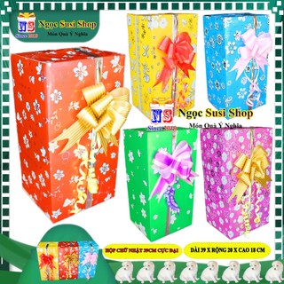 [CAO CẤP] HỘP QUÀ CHỮ NHẬT GIẤY KIẾNG SIZE CỰC ĐẠI 39CM + TẶNG KÈM NƠ 5CM - HỘP GÓI QUÀ GIẤY KIẾNG SIÊU ĐẸP