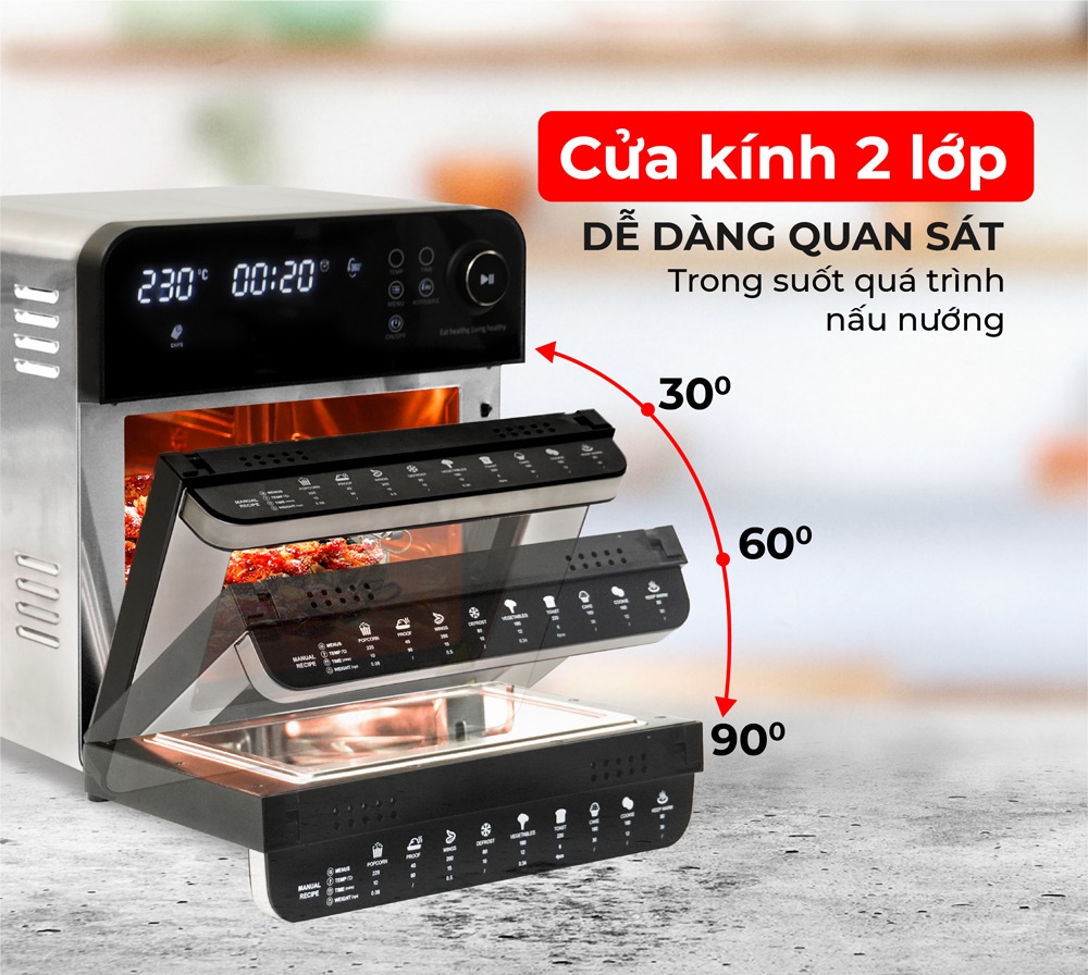 Nồi chiên không dầu KIPOR KP-AF657 - 15L