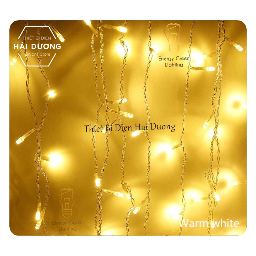 Ảnh Đèn nháy thả rèm Energy Green Lighting trang trí 8 chế độ DL456 Ngang 4,5 mét 19 dây thả xuống 40,50,60 cm Có đầu nối 2