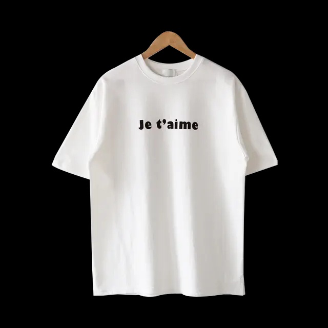 Áo thun Stee Cổ tròn Je t'aime Localbrand ICVCVNI  Unisex Menwear
