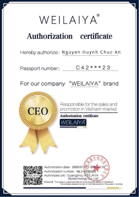 Bộ dầu gội gừng Weilaiya Luxury detox hỗ trợ mọc tóc và chống lão hóa da đầu 420ml x 200ml