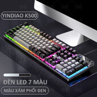 Bàn phím giả cơ gaming YINDIAO K500 Led đa màu, Phối keycaps cực đẹp - Phụ Kiện Nhất Tín
